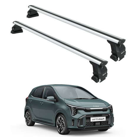Kia Picanto 2024-2025 Oluksuz Üst Tavan Portbagaj Taşıyıcı Ara Atkısı Toros Serisi Pro 4 Gri
