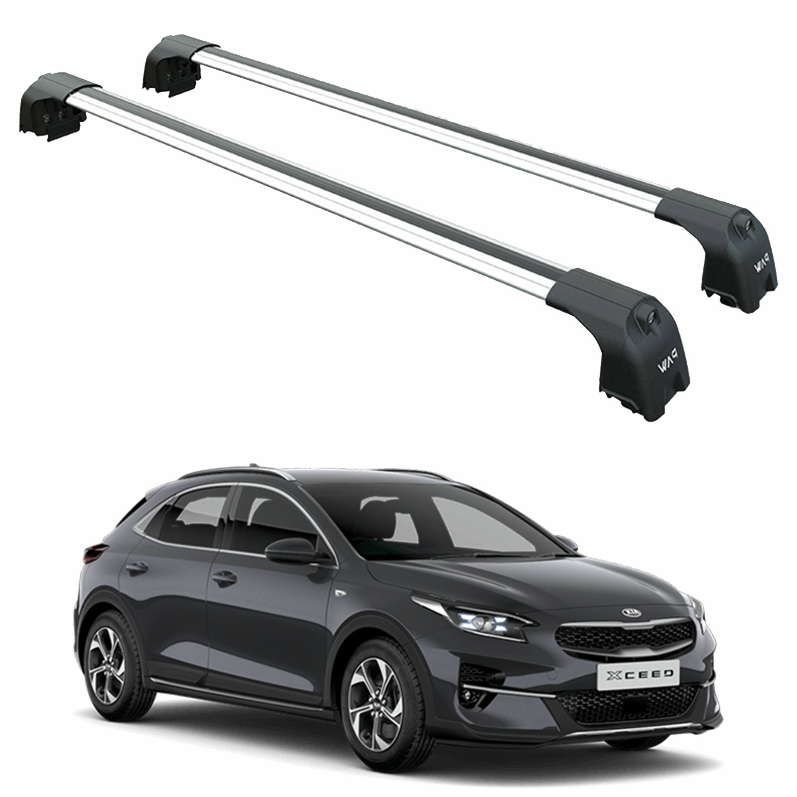 Kia Xceed 2019-2024 Portbagaj Taşıyıcı Ara Atkisi - Ara Çubuk Paw Pro 2 Gri