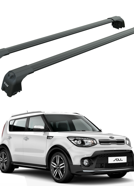 Kia Soul 2014-2019 Portbagaj Taşıyıcı Ara Atkisi - Ara Çubuk Paw Pro 2 Pro 2 Siyah