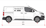 Citroen Jumpy Mk3 2016-2025 Kısa Şase Araç Üstü Alüminyum Tavan Yan Rayları Plus Serisi - Siyah