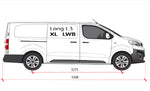 Citroen Jumpy Mk3 2016-2025 Uzun Şase Araç Üstü Alüminyum Tavan Yan Rayları Plus Serisi - Gri