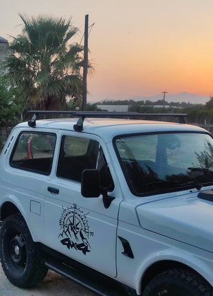Lada Niva 1977 -2025 Yagmur Oluklu Üst Tavan Taşıyıcı Ara Atkısı Paw Siyah