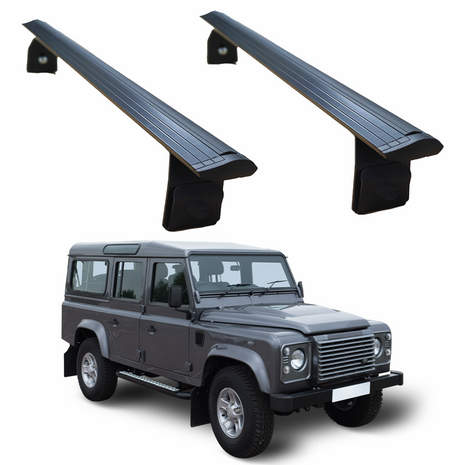 Land Rover Defender 110 1993-2020 Yagmur Oluklu Üst Tavan Taşıyıcı Ara Atkısı Paw Siyah