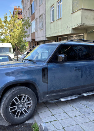 Land Rover Defender 110 2020-2025 Araç Üstü Alüminyum Tavan Yan Rayları Plus Serisi - Siyah