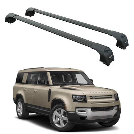 Land Rover Defender 130 2020-2025 Roof Rack Cross Bars T Slot Rail Siyah