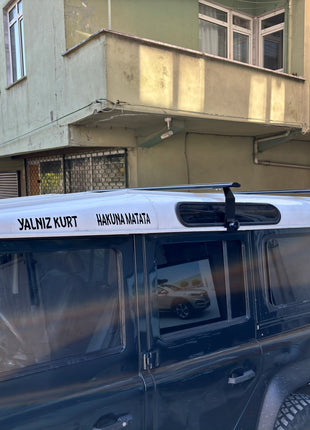 Land Rover Defender 110 1993-2020 Yagmur Oluklu Üst Tavan Taşıyıcı Ara Atkısı Paw Siyah