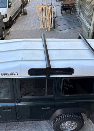 Land Rover Defender 110 1993-2020 Yagmur Oluklu Üst Tavan Taşıyıcı Ara Atkısı Paw Siyah