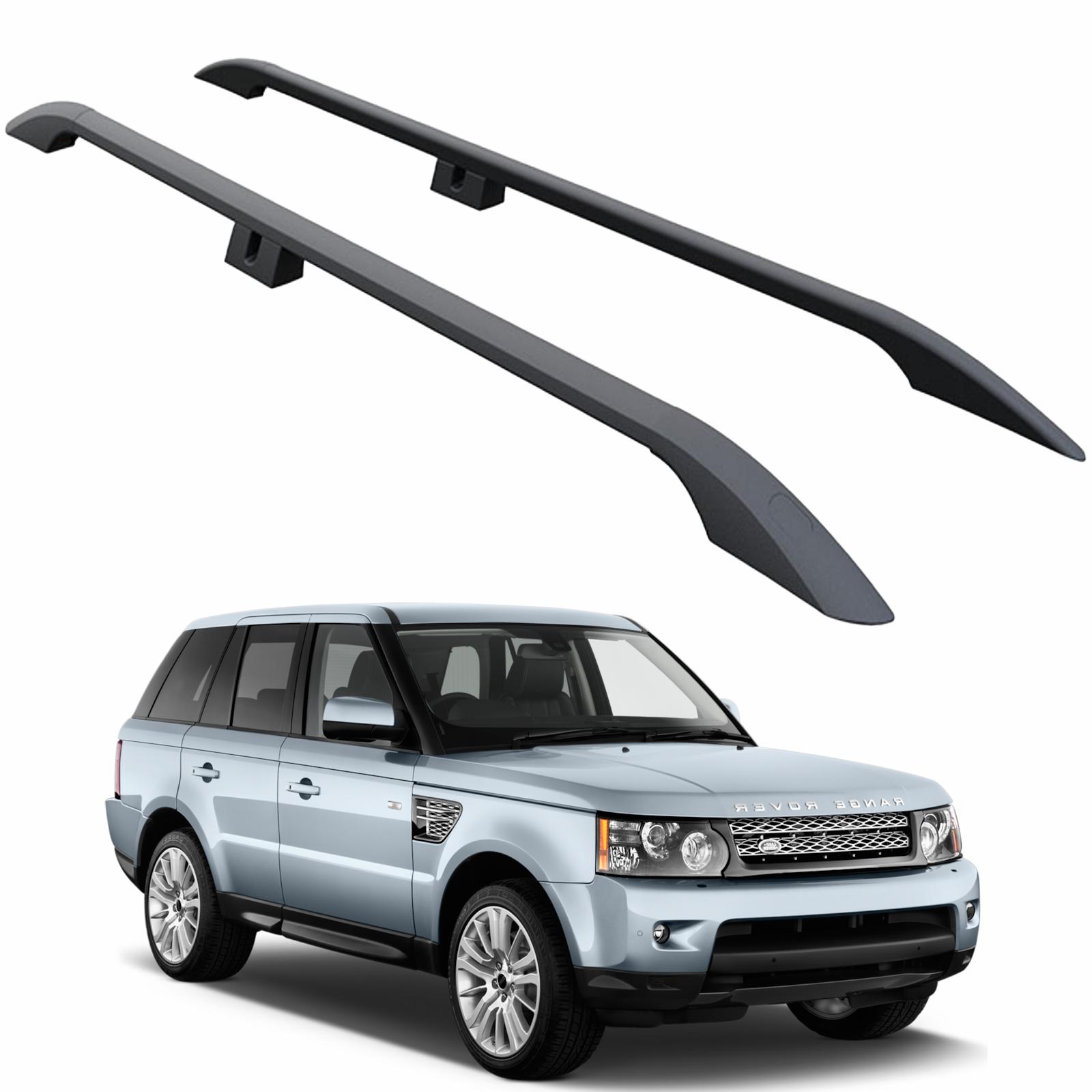 Land Rover Range Rover Vogue 2002-2012 L322 Araç Üstü Alüminyum Tavan Yan Rayları Plus Serisi - Siyah