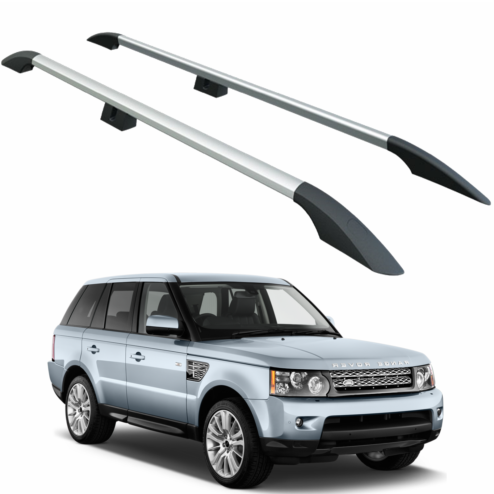 Land Rover Range Rover Vogue 2002-2012 L322 Araç Üstü Alüminyum Tavan Yan Rayları Plus Serisi - Gri