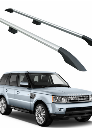Land Rover Range Rover Vogue 2002-2012 L322 Araç Üstü Alüminyum Tavan Yan Rayları Plus Serisi - Gri