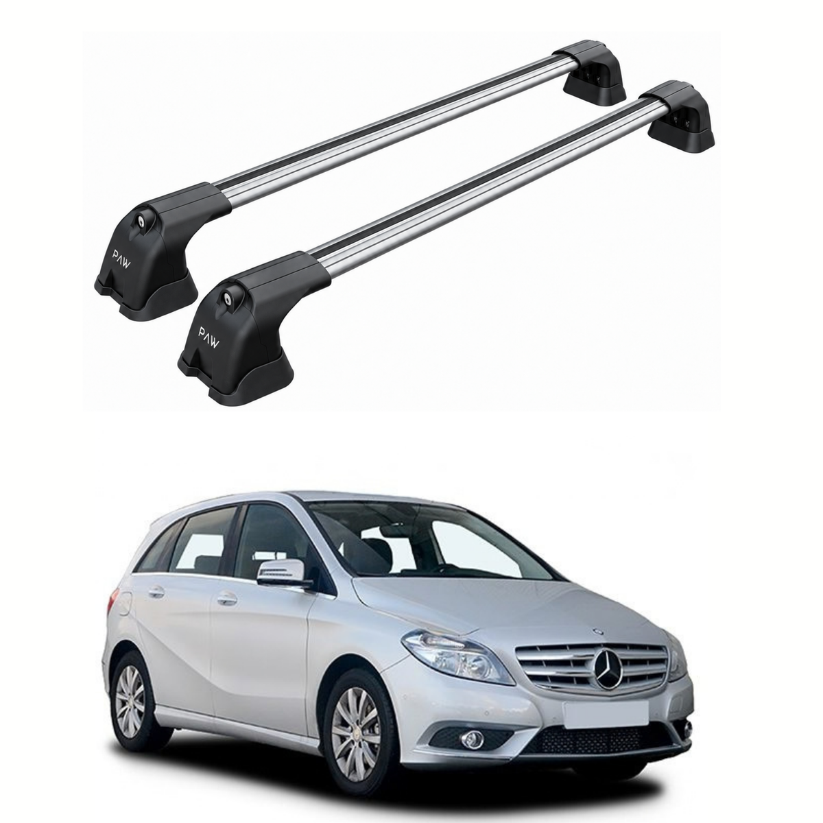 Paw Mercedes-Benz B Serisi (W246) 2011-2018 Ara Atkı Portbagaj Taşıyıcı - Pro 3 Gri