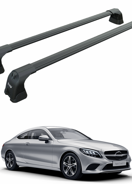 Mercedes C Coupe C205 2014-2021 Portbagaj Taşıyıcı Ara Atkı Aparatı Paw Pro 3 Siyah