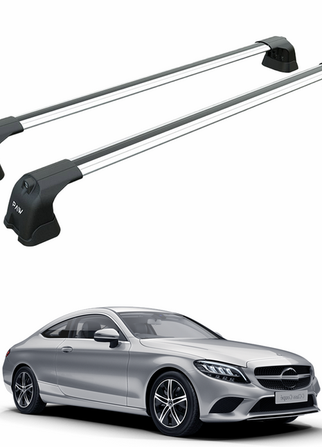 Mercedes C Coupe C205 2014-2021 Portbagaj Taşıyıcı Ara Atkı Aparatı Paw Pro 3 Gri