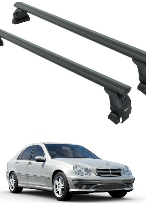 Mercedes C Sedan Series W203 Oluksuz Üst Tavan Portbagaj Taşıyıcı Ara Atkısı Toros Serisi Pro 4 Siyah