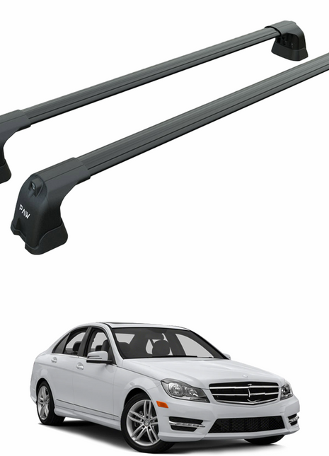 Mercedes C Sedan W205 2014-2021 Portbagaj Taşıyıcı Ara Atkı Aparatı Paw Pro 3 Siyah