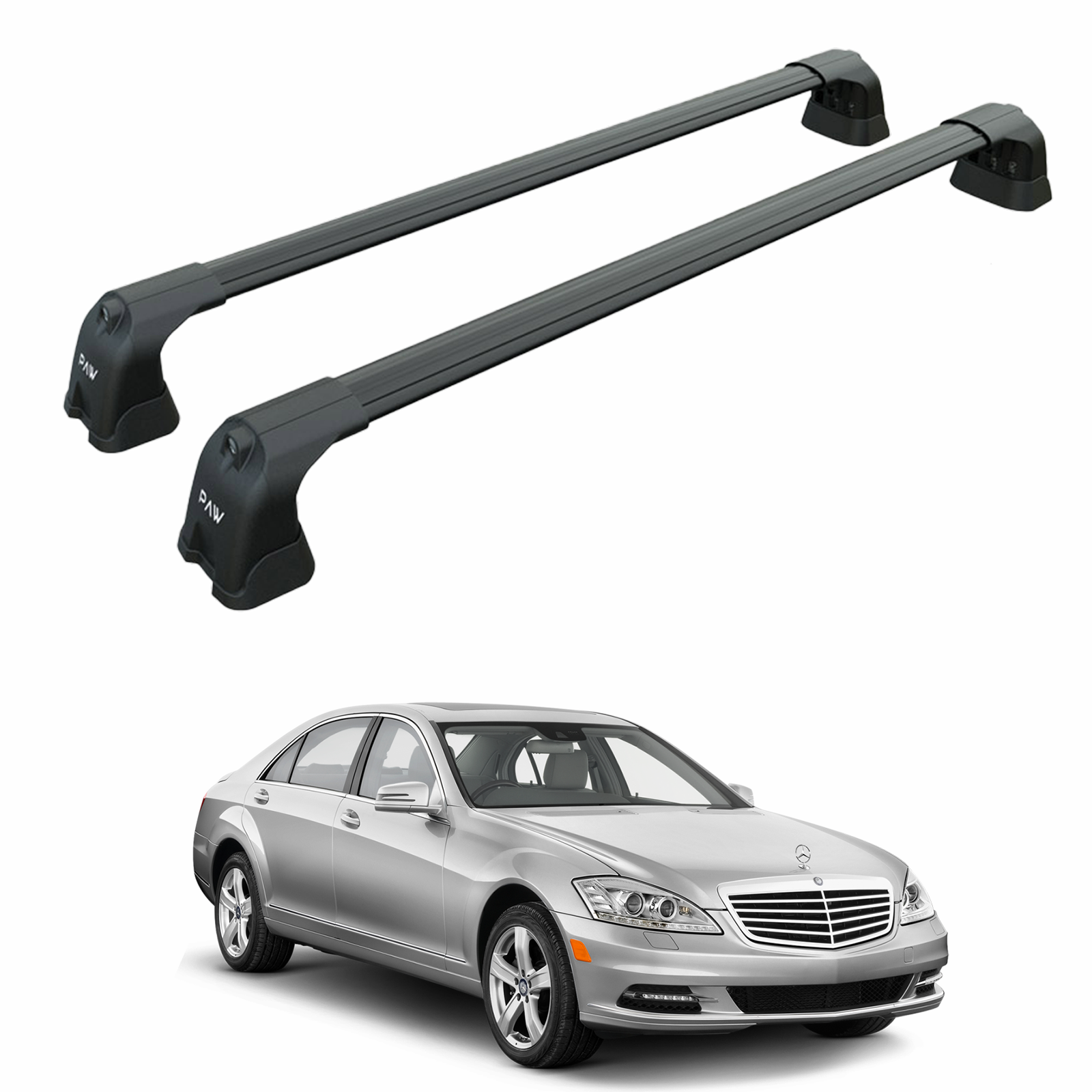 Mercedes S-Class W221 2005-2013 Portbagaj Taşıyıcı Ara Atkı Aparatı Paw Pro 3 Siyah