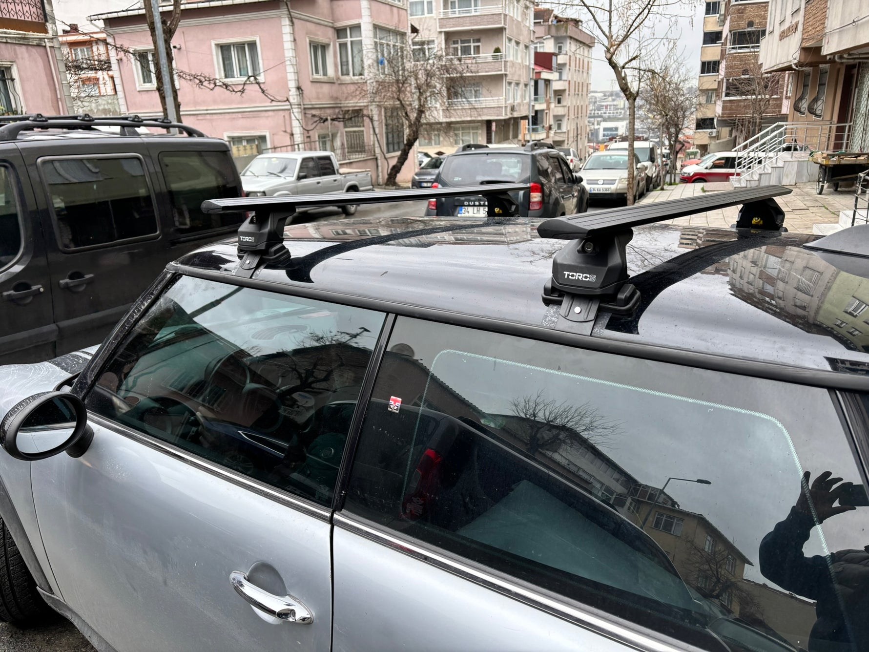 Mini Cooper R56 3dr (2007-2014) Tavan Portbagaj Taşıyıcı Ara Atkısı, Pro 4, Siyah