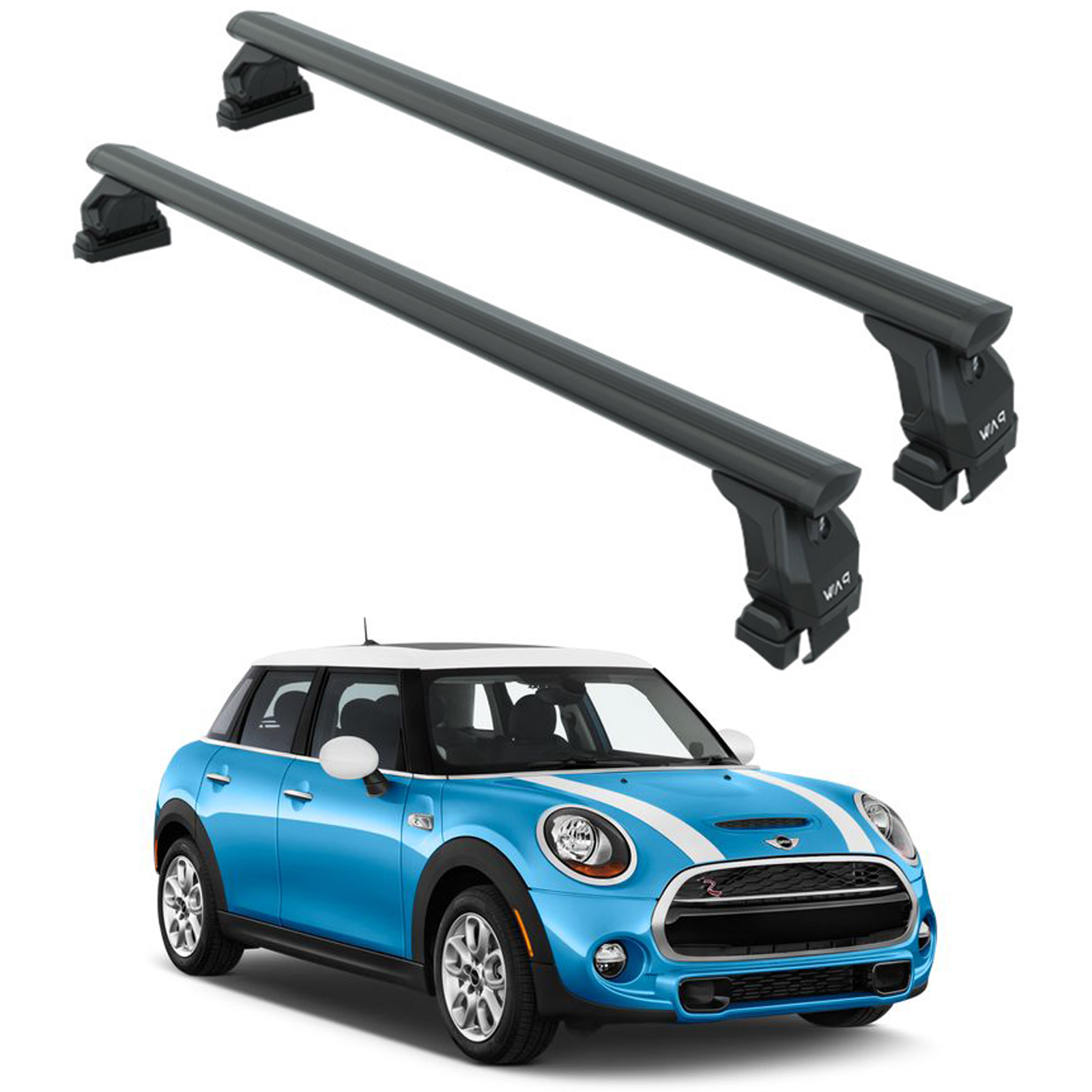 Mini Cooper F55 2014-2022 Oluksuz Üst Tavan Portbagaj Taşıyıcı Ara Atkısı Toros Serisi Pro 4 Siyah