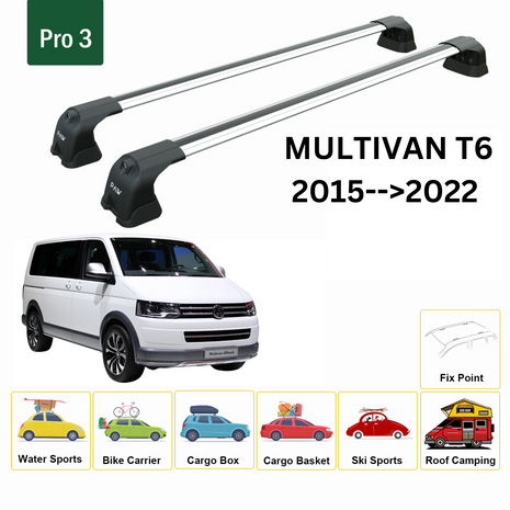 Volkswagen Multivan T6 2015-2022 Portbagaj Taşıyıcı Ara Atkı Aparatı Paw Pro 3 Gri