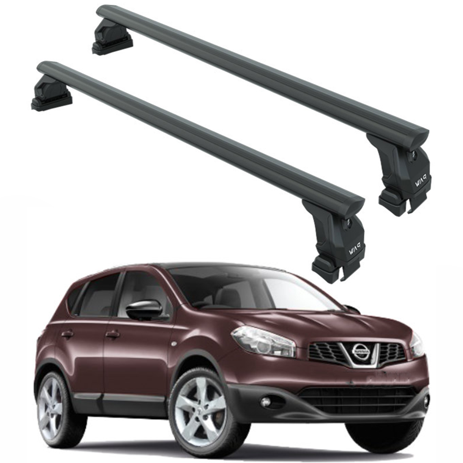 Nissan Qashqai J10 (2006-2013) Tavan Portbagaj Taşıyıcı Ara Atkısı, Toros Pro 4, Siyah