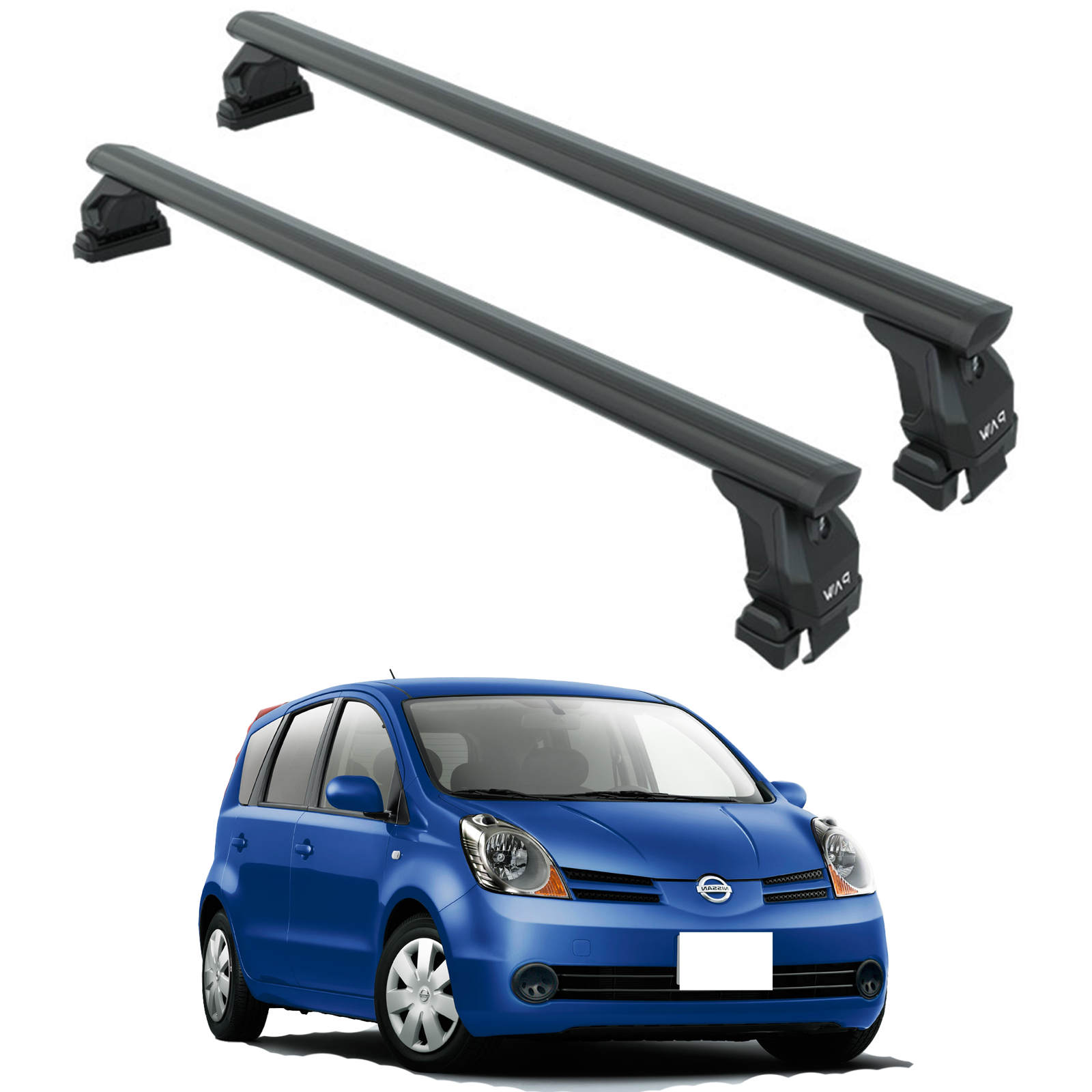 Nissan Note E11 2004-2013 Oluksuz Üst Tavan Portbagaj Taşıyıcı Ara Atkısı Toros Serisi Pro 4 Siyah