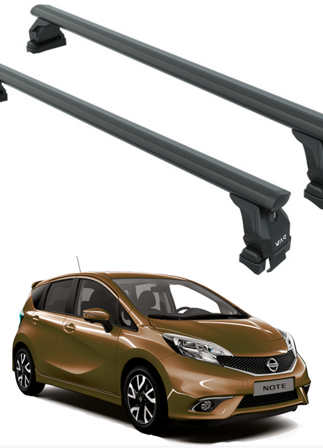 Nissan Note E12 2014-2020 Oluksuz Üst Tavan Portbagaj Taşıyıcı Ara Atkısı Toros Serisi Pro 4 Siyah