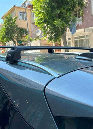 Nissan Qashqai J12 2021-2025 Roof Rack Cross Bars | Flush Rail, Siyah
