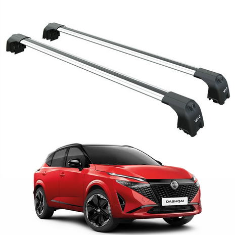 Nissan Qashqai J12 (2021–2025) Flush Rail Uyumlu Gri Tavan Taşıyıcı Ara Atkı Barı