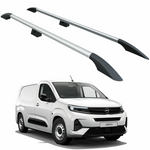 Opel Combo Uzun Şase 2018-2025 Van Araç Üstü Alüminyum Tavan Yan Rayları Plus Serisi - Gri