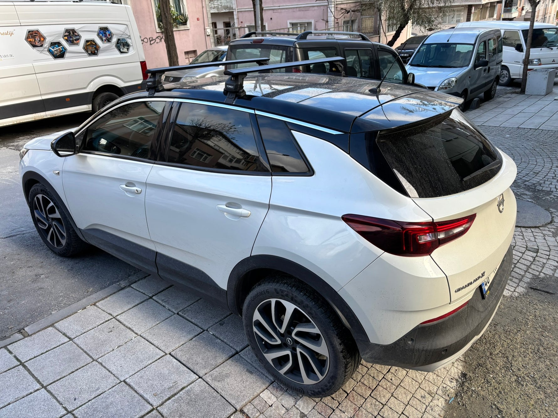 Opel Grandland X Tavan Portbagaj Taşıyıcı Ara Atkısı Toros Pro 4, Gri