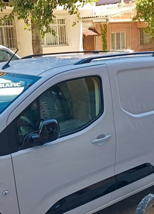Opel Combo Uzun Şase Van 2018-2025 Araç Üstü Alüminyum Tavan Yan Rayları Plus Serisi - Siyah