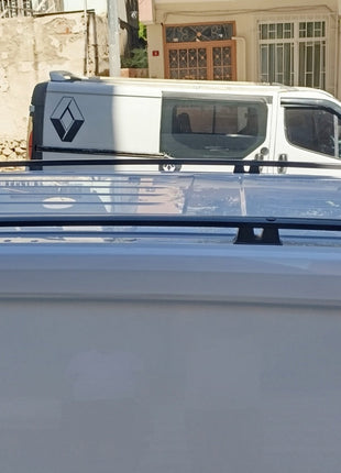 Opel Combo Kısa Şase Van 2018-2025 Araç Üstü Alüminyum Tavan Yan Rayları Plus Serisi - Siyah