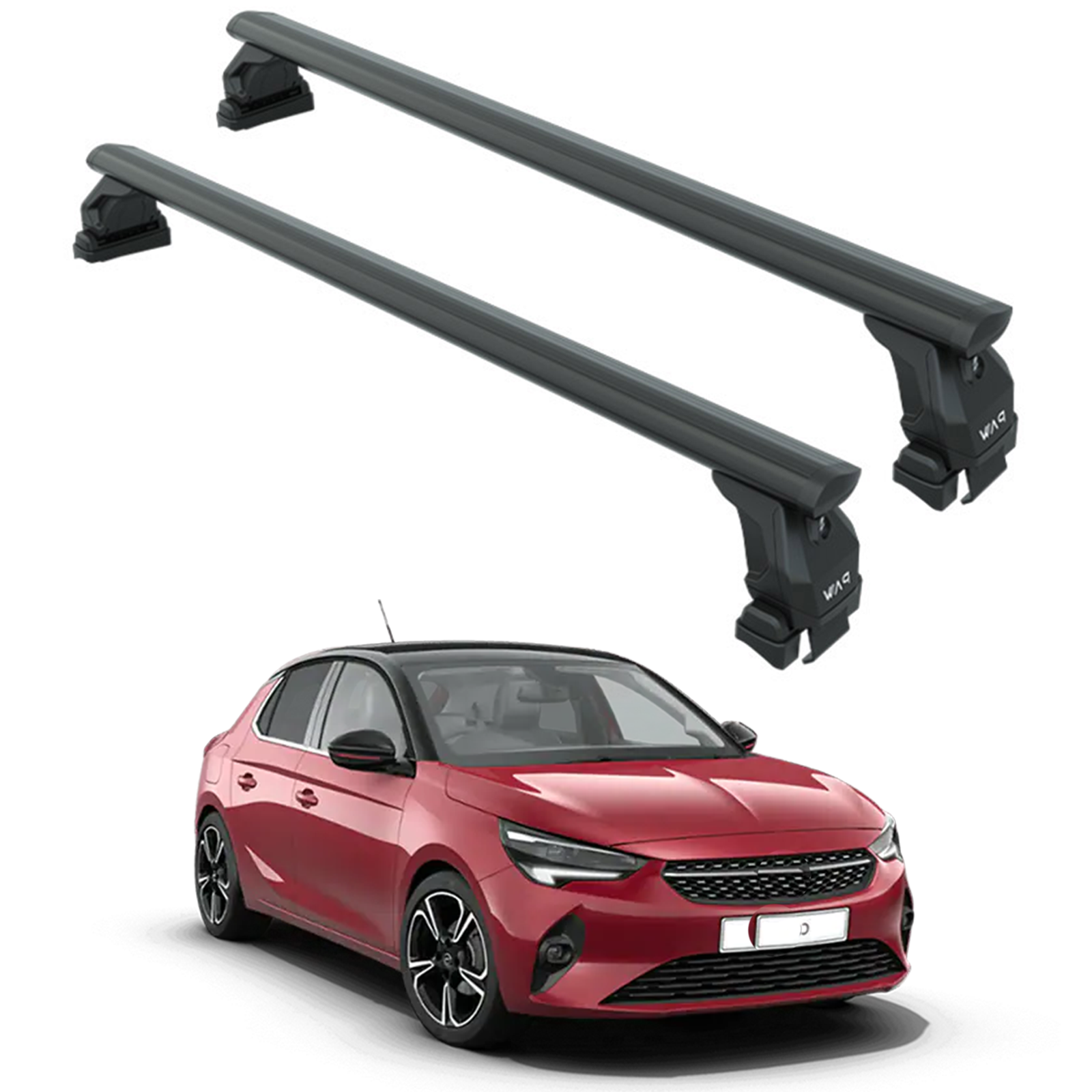 Opel Corsa F 2019-2025 Oluksuz Üst Tavan Portbagaj Taşıyıcı Ara Atkısı Toros Serisi Pro 4 Siyah