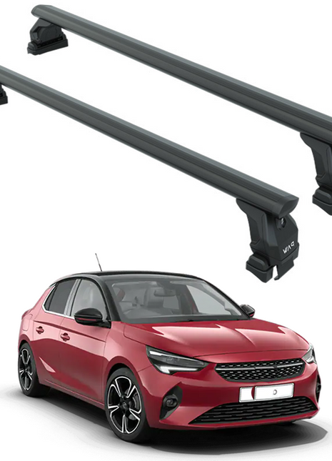 Opel Corsa F 2019-2025 Oluksuz Üst Tavan Portbagaj Taşıyıcı Ara Atkısı Toros Serisi Pro 4 Siyah