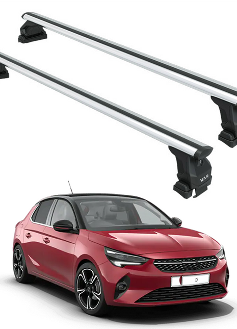 Opel Corsa F 2019-2025 Oluksuz Üst Tavan Portbagaj Taşıyıcı Ara Atkısı Toros Serisi Pro 4 Gri