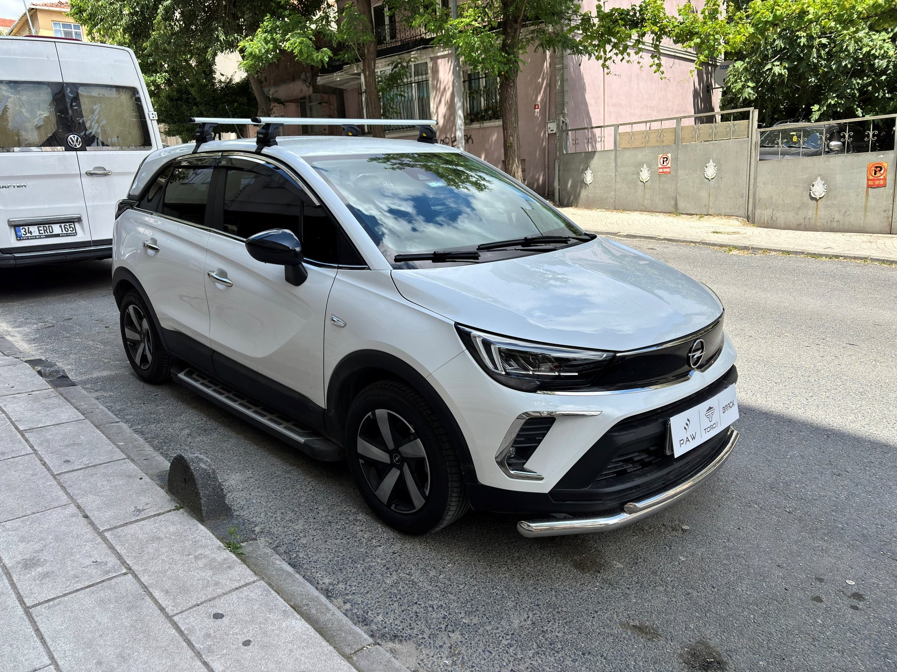 Opel Crossland 2019-2025 Oluksuz Üst Tavan Portbagaj Taşıyıcı Ara Atkısı Toros Serisi Pro 4 Gri