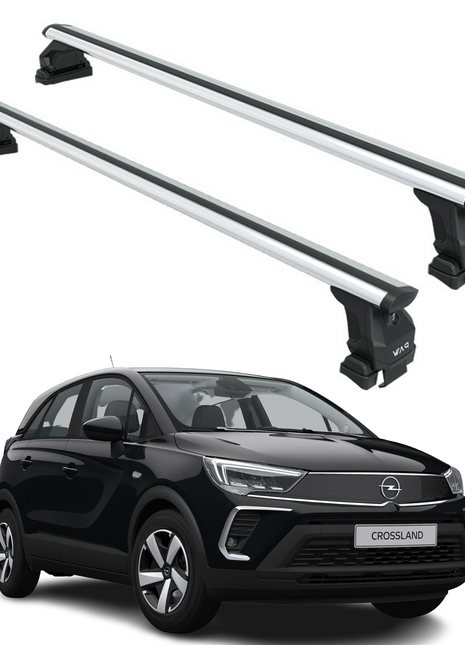 Opel Crossland 2019-2025 Oluksuz Üst Tavan Portbagaj Taşıyıcı Ara Atkısı Toros Serisi Pro 4 Gri
