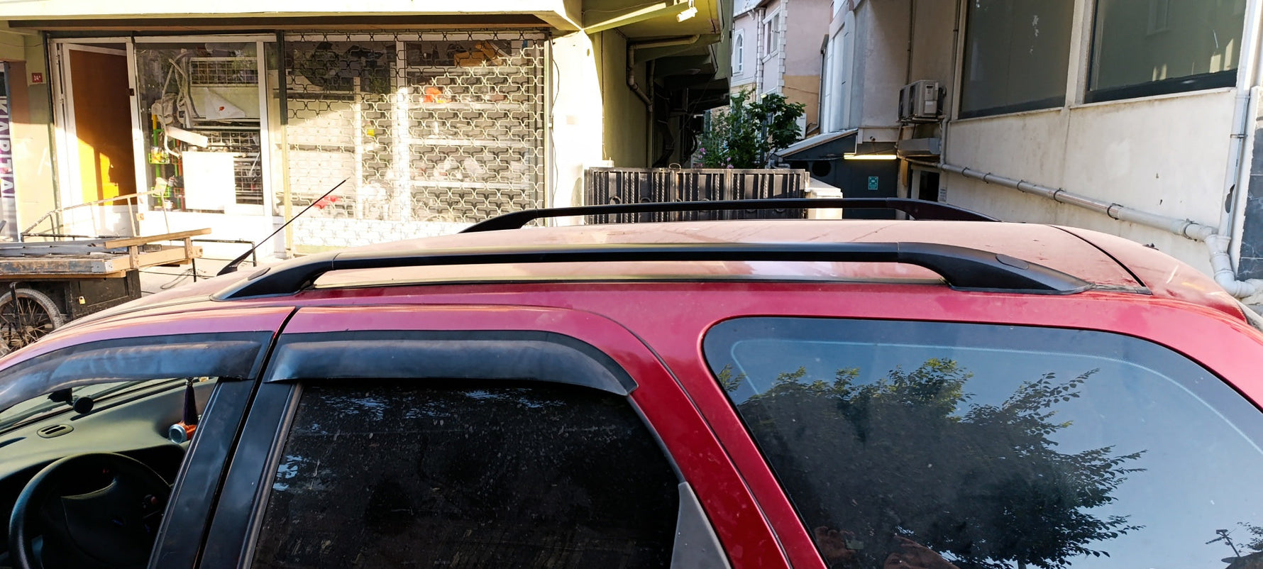 Fiat Palio Weekend 1997-2000 Araç Üstü Alüminyum Tavan Yan Rayları Plus Serisi - Siyah