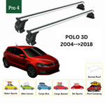 Volkswagen Polo 3D 2004-2018 Oluksuz Üst Tavan Portbagaj Taşıyıcı Ara Atkısı Toros Serisi Pro 4 Gri