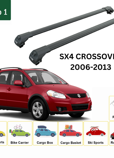 Suzuki Sx4 Crossover 2006-2013 Portbagaj Taşıyıcı Ara Atkisi - Ara Çubuk Paw Pro 2 Siyah