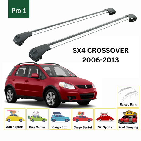 Suzuki Sx4 Crossover 2006-2013 Portbagaj Taşıyıcı Ara Atkisi - Ara Çubuk Paw Pro 2 Gri