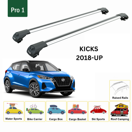 Nissan Kicks 2018-2024 Portbagaj Taşıyıcı Ara Atkisi - Ara Çubuk Paw Pro 2 Gri