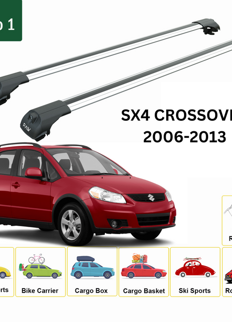 Suzuki Sx4 Crossover 2006-2013 Portbagaj Taşıyıcı Ara Atkisi - Ara Çubuk Paw Pro 2 Gri