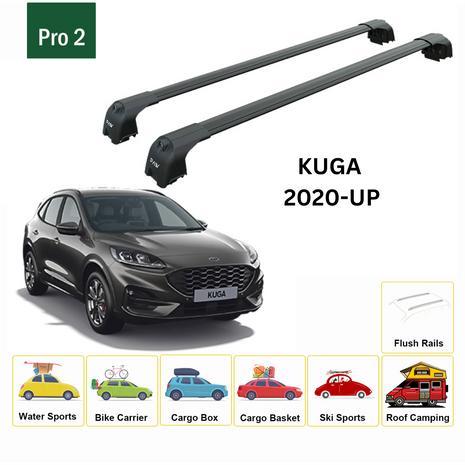 Ford Kuga (Cx482) 2020-2025 Portbagaj Taşıyıcı Ara Atkisi - Ara Çubuk Paw Pro 2 Siyah