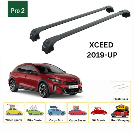 Kia Xceed 2019-2024 Portbagaj Taşıyıcı Ara Atkisi - Ara Çubuk Paw Pro 2 Siyah