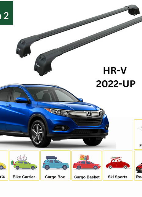 Honda Hr-V 2022-2025 Portbagaj Taşıyıcı Ara Atkisi - Ara Çubuk Paw Pro 2 Siyah