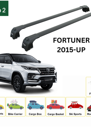 Toyota Fortuner 2015-2025 Portbagaj Taşıyıcı Ara Atkisi - Ara Çubuk Paw Pro 2 Siyah