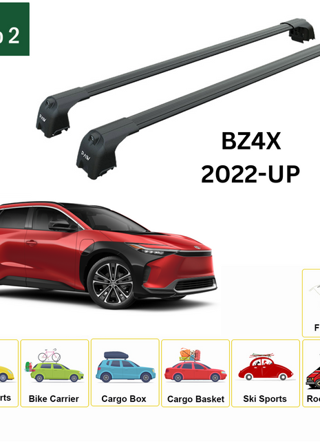 Toyota Bz4X 2022-2025 Portbagaj Taşıyıcı Ara Atkisi - Ara Çubuk Paw Pro 2 Siyah