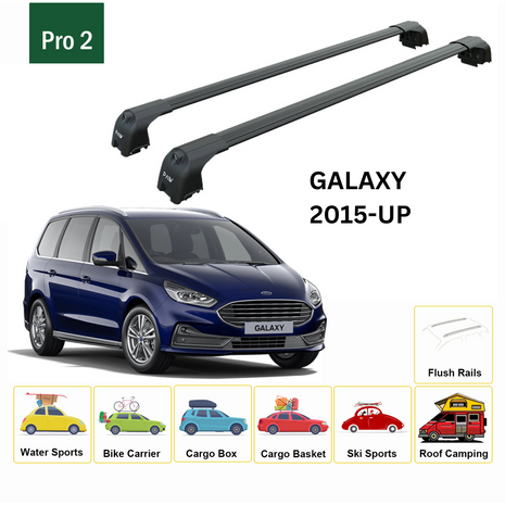 Ford Galaxy (Mk Iv) 2015-2020 Portbagaj Taşıyıcı Ara Atkisi - Ara Çubuk Paw Pro 2 Siyah