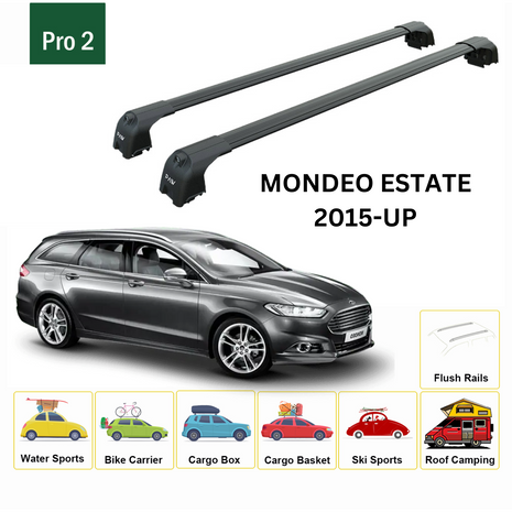 Ford Mondeo Estate 2015-2022 Portbagaj Taşıyıcı Ara Atkisi - Ara Çubuk Paw Pro 2 Siyah